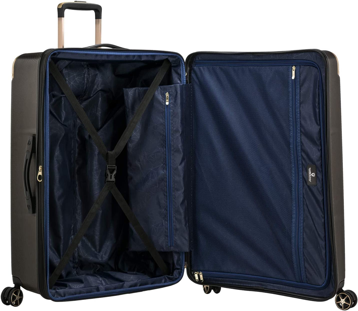 Traveler's Choice New London II Hardside Expandable Spinner Luggage， Gray， Checked-Large 29-Inch - Image 2